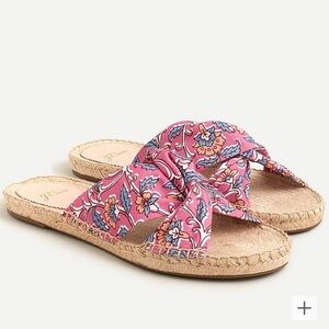 J.Crew Twisted Knot Floral Espadrille Women’s Sandals sz 9.5